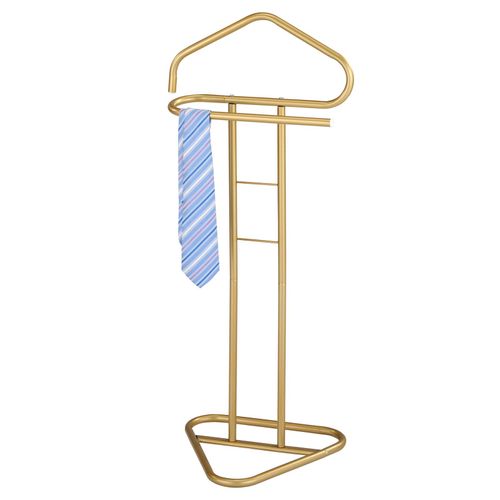 Valet De Chambre Valet De Nuit Camilo Chevalet De Nuit Avec Cintre Pour Veste Et Portant Pour Pantalonts, En Métal Laqué Or