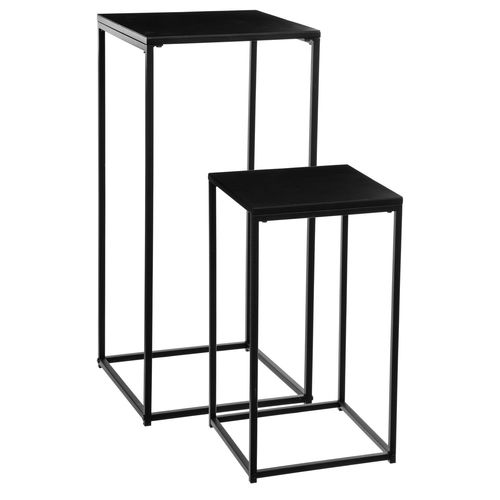 Duo De Tables D'appoint Gota En Métal - Noir