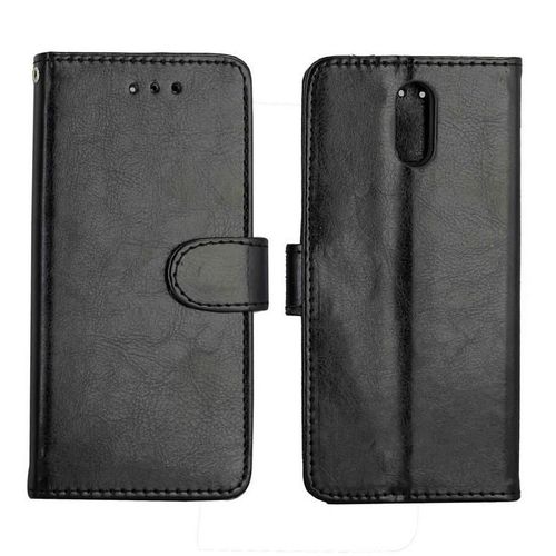 Flip Étui Pour Nokia 2.3 Titulaire De La Carte Fermeture Magnétique Antichoc Cuir Pu Bicelle - Noir