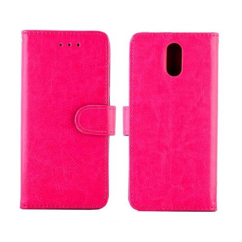 Flip Étui Pour Nokia 2.3 Titulaire De La Carte Fermeture Magnétique Antichoc Cuir Pu Bicelle - Rose Rouge
