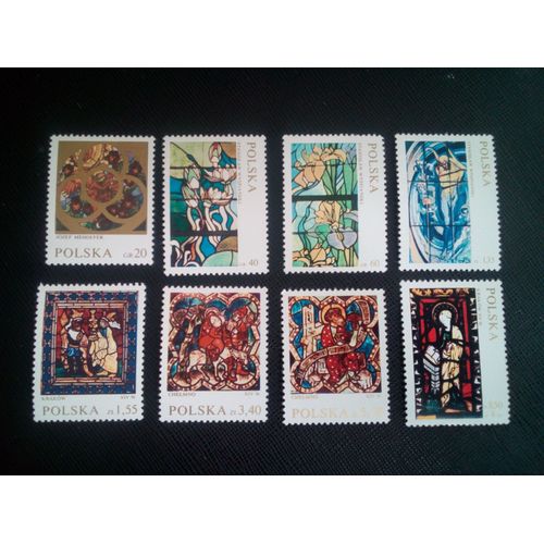 Timbre Pologne Yt 1949 A 1956 Séries: Vitraux 1971 ( 11005 )