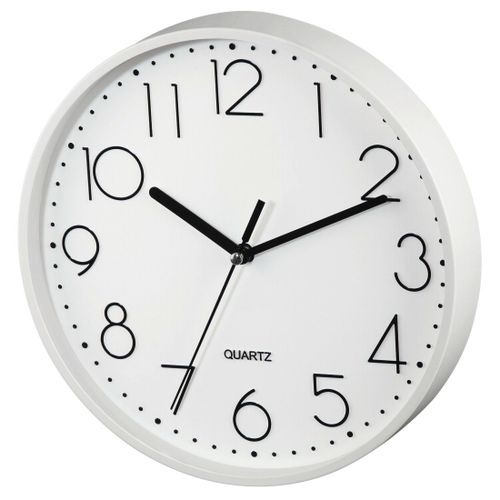 Horloge murale "PG-220", silencieuse, blanche