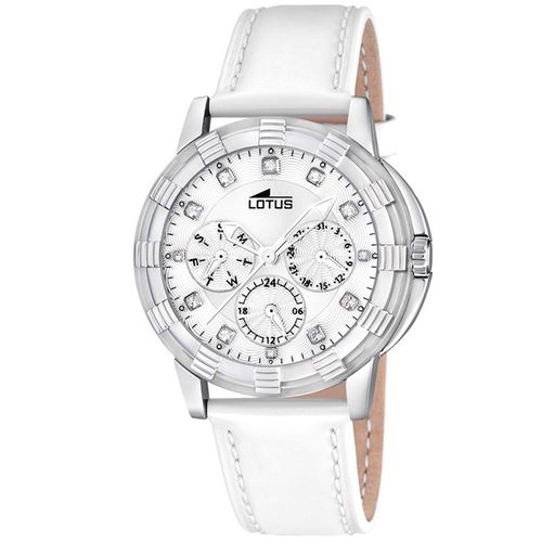 Montre Femme Lotus En Cuir Blanc