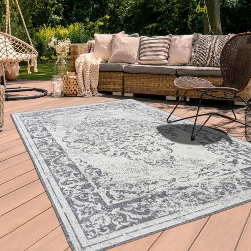 Tapis Extérieur, Kilim Reversible 60x110 Lyn2 Ap Reversible Gris