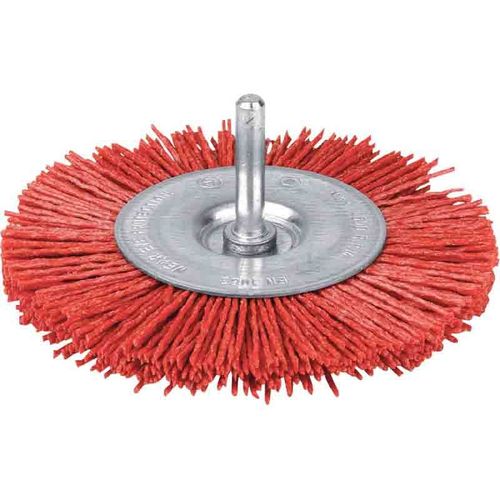 Brosse circulaire nylon rouge Ø 100 mm