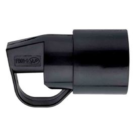 Fiche plastique 2P+T-10/16 A - Femelle Noir avec anneau