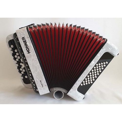 Hohner Nova Ii 40 - Accordéon Chromatique À Boutons - Blanc (+ Housse)