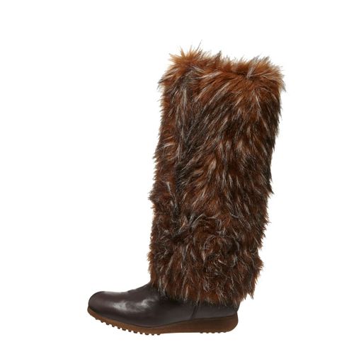Tosca Blu - Bottes De Yeti Moon Boots En Cuir Marron Et Fourrure Synthétique - 38