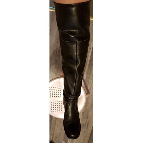 Jonak - Botte Cuissarde En Cuir Noir - 38