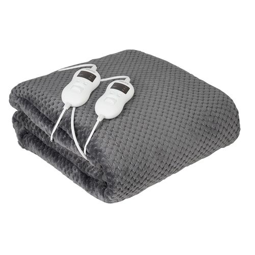 Chauffe-Lit Électrique 150 X 160cm, 8 Niveaux De Puissance, Minuteur, Lavable, 120w, Gris, Camry, Cr 7417