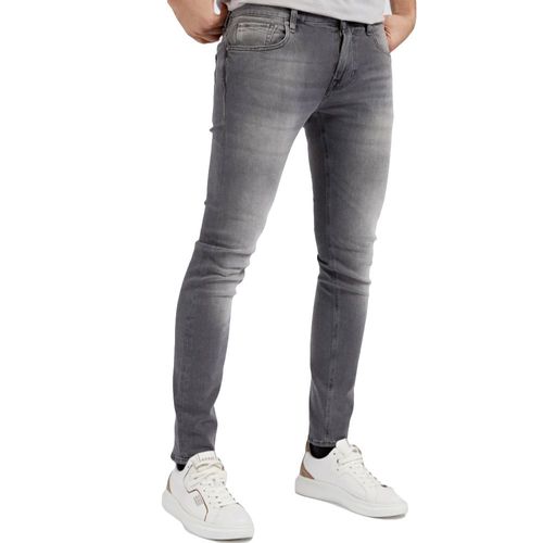 Jeans Guess Original Logo Triangle Homme Gris