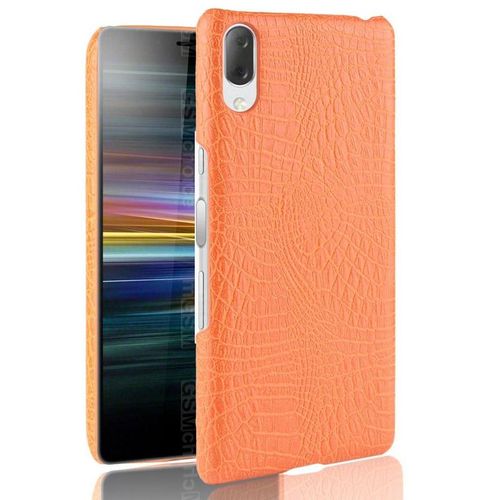 Classique Élégant Étui Pour Sony Xperia L3 Compatibilité Mode Classique D'alligator Anti Éraflure Housse De Protection - Couleur Orange