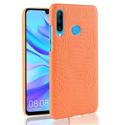 Classique Élégant Étui Pour Huawei P30 Lite Housse De Protection Anti Éraflure Mode Classique D'alligator Compatibilité - Couleur Orange