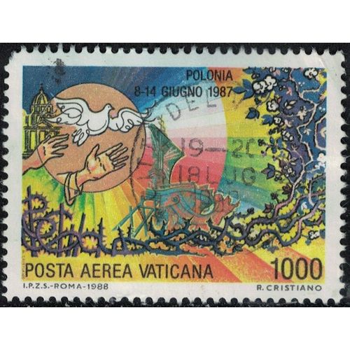 Vatican 1988 Oblitéré Used Visite Pape Jean Paul Ii En Pologne Juin 1987 Y&t Va Pa85 Su