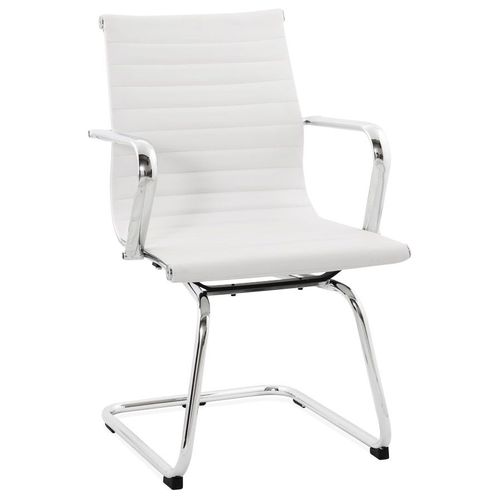Chaise De Bureau Design 'giga' En Matière Synthétique Blanche