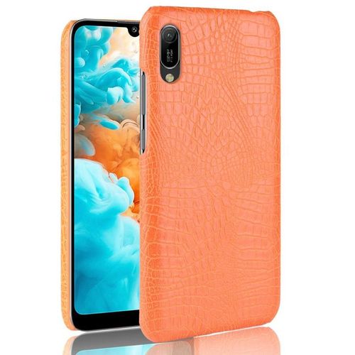 Classique Élégant Étui Pour Huawei Y6 Pro 2019 Compatibilité Mode Classique D'alligator Anti Éraflure Housse De Protection - Couleur Orange