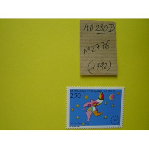 Ad 280 D // Timbre Neuf France ** 1992 * N° 2776 "Marché Unique Européen