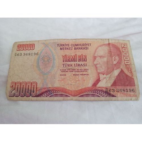 Billet 20000 Livres Turquie