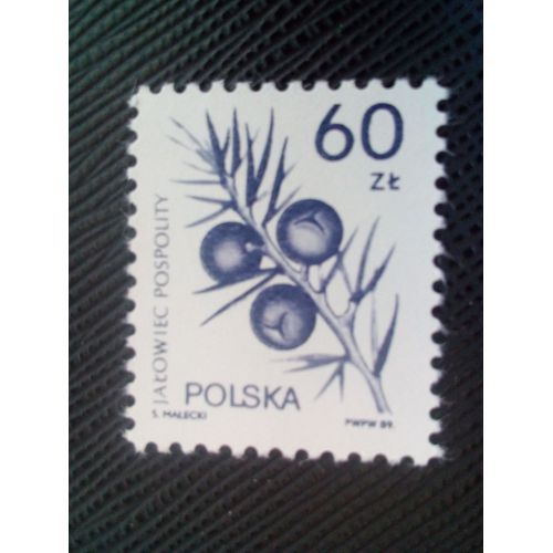 Timbre Pologne Yt 3025 Genévrier (Juniperus Communis) 1989 ( 21005 )