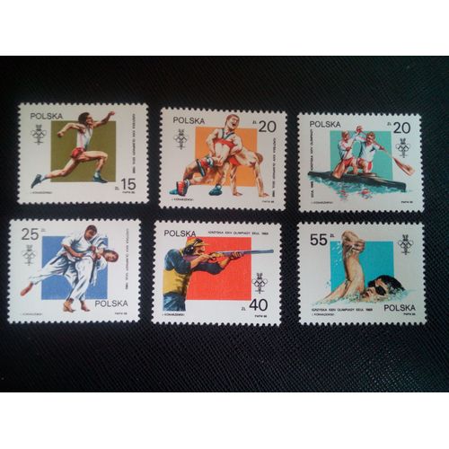 Timbre Pologne Yt 2956 A 2961 Séries: Jeux Olympiques D'été - Séoul 1988 ( 21005 )