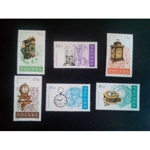 Timbre Pologne Yt 2949 A 2954 Séries: Horloges Anciennes 1988 ( 21005 )