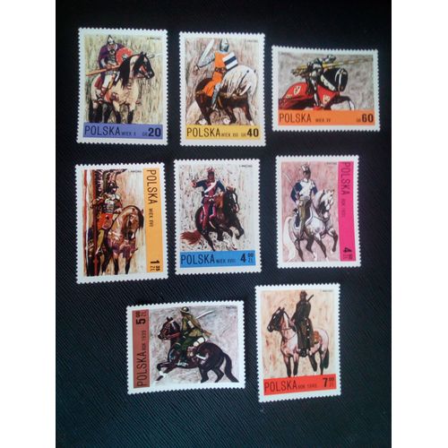 Timbre Pologne Yt 2066 A 2073 Séries: Cavalerie Polonaise 1972 ( 21005 )
