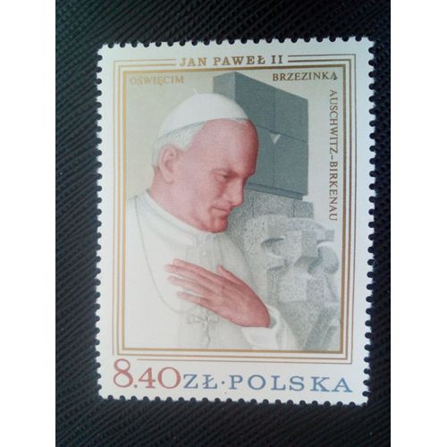 Timbre Pologne Yt 2453 Pape Jean-Paul Ii, Mémorial D'auschwitz-Birkenau 1979 ( 21005 )