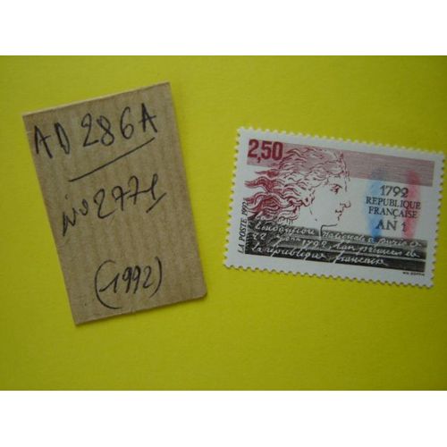 Ad 286 A // Timbre Neuf France 1992** N°2771 "1792 An 1 De La République Française