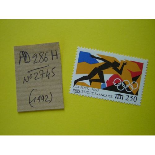 Ad 286 H // Timbre Neuf France 1992** N°2745 " J.O D'été À Barcelone