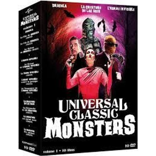Universal Classic Monsters - Volume 1 : Dracula, La Créature Du Lac Noir & L'homme Invisible - Coffret 10 Dvd