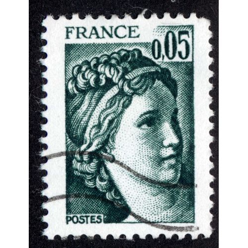 Timbre Sabine Vert Noir,France,Postes,0,05