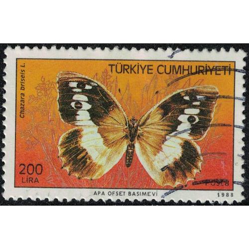 Turquie 1988 Oblitéré Used Papillon Chazara Briseis Hermite Y&t Tr 2583 Su