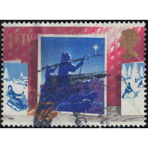 Royaume Uni 1988 Oblitéré Used Cartes De Noël Shepherds And Star Bergers Et Étoile Y&t Gb 1359 Su