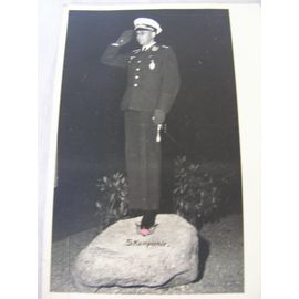 Ww2 Allemagne Photo D'un Soldat Allemand Saluant 5 E Kompanie