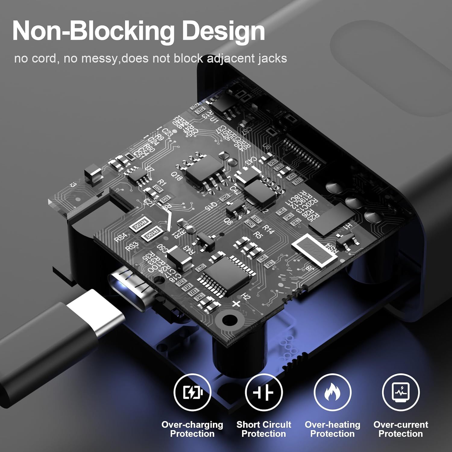 Black Chargeur Samsung 25w, Usb C Adaptateur Rapide Prise Po... - 3