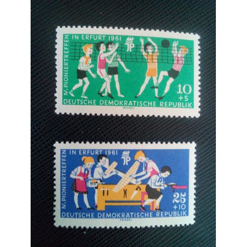 Timbre Allemagne / Rda Yt 543 - 545 Rencontre Des Pionniers 1961 ( 51005 )