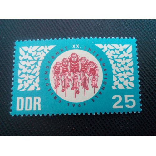Timbre Allemagne / Rda Yt 976 Cours De Cyclisme Sur La Paix 1967 ( 51005 )