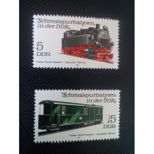 Timbre Allemagne / Rda Yt 2284 - 2286 Leipzig , Freital-Kipsdorf 1981 ( 51005 )