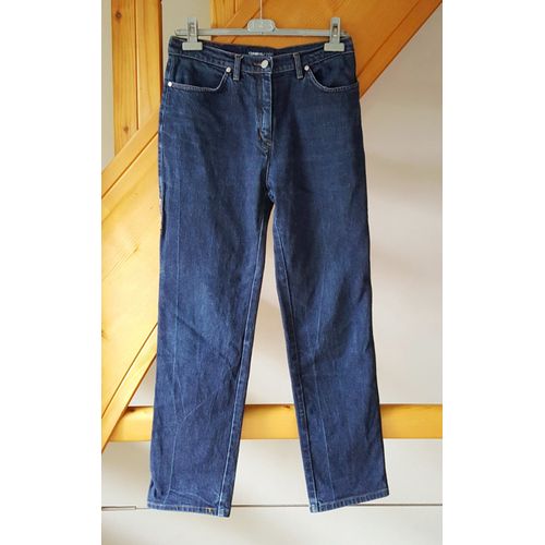 Jean Cerruti Taille Fr 38 Us W31/L31 Bleu Foncé Coton Comme Neuf