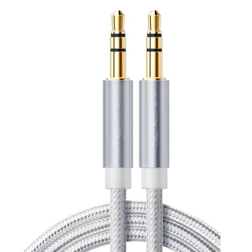 WHITE 2m Câble Audio 3.5, 3.5mm, câble Aux pour haut-parleur, pour iPhone 6, Samsung galaxy s8, casque de voiture, redmi 4x, prise Audio Nipseyteko
