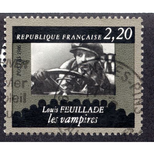 Timbre : 1986 Louis Feuillade Les Vampires,République Française,2,20