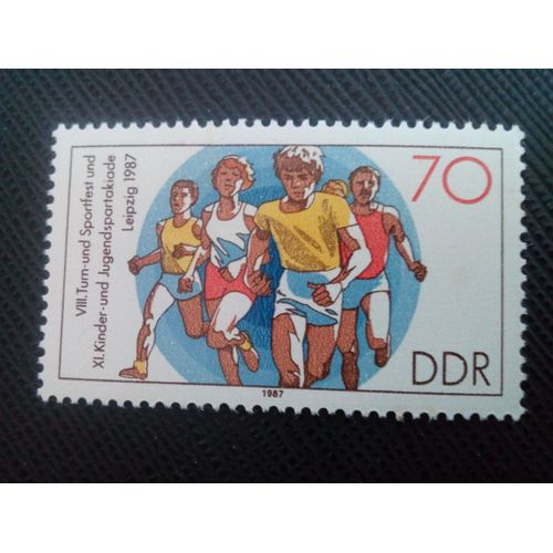 Timbre Allemagne / Rda Yt 2731 Festival De Gymnastique Et De Sport, Enfance Et Jeunesse, Leipzig . 1987 ( 51005 )
