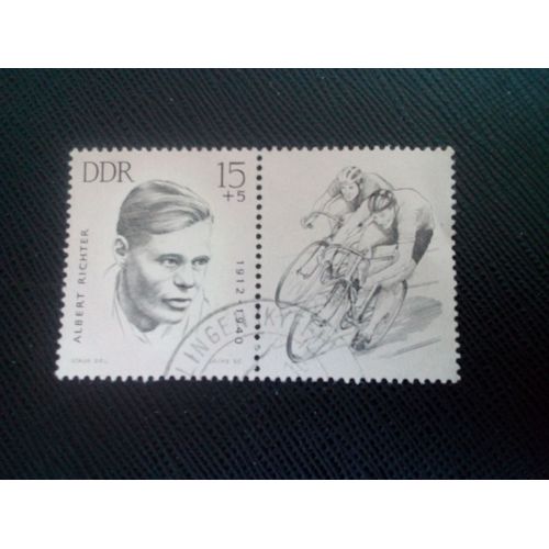 Timbre Allemagne / Rda Yt 665 V Athlètes Antifascistes Assassinés, Richter, Albert 1963 ( 51005 )
