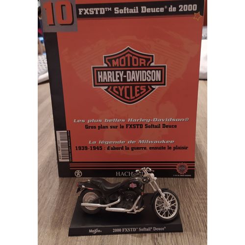 Moto Miniature Harley Davidson Fxstd Softail Deuce De 2000 (Collection Hachette 2001 N°10)