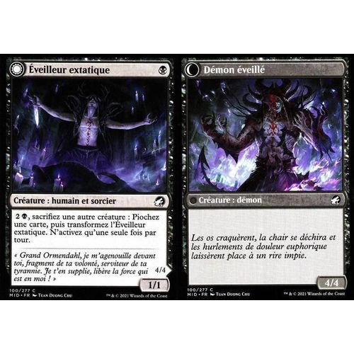 Éveilleur Extatique / Démon Éveillé - Mtg - Innistrad : Chasse De Minuit - C - 100/277 Recto/Verso 