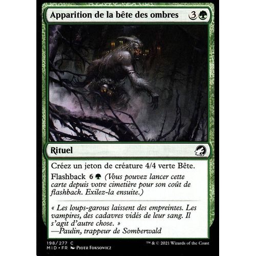 Apparition De La Bête Des Ombres - Mtg - Innistrad : Chasse De Minuit - C - 198/277