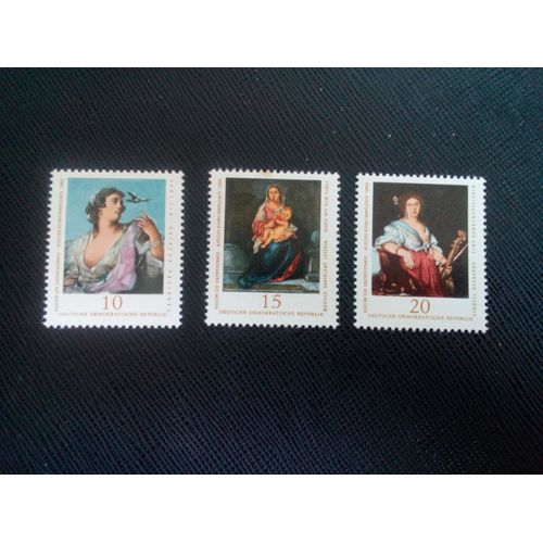 Timbre Allemagne / Rda Yt 1863/64/65 Peinture De Maîtres Anciens 1976 ( 51005 )