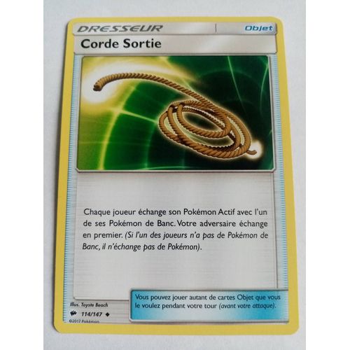 Carte Pokemon Soleil Et Lune - Ombres Ardentes : Corde Sortie 114/147