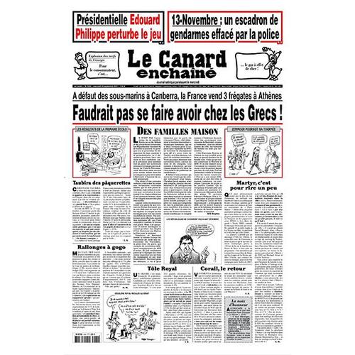 Le Canard Enchainé N° 5264 "Faudrait Pas Se Faire Avoir Chez Les Grecs !"