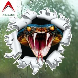 Autocollant De Voiture De Personnalité Serpent Anger Cobra Décoration, Autocollant De Couverture En Vinyle Pour Saab Renault Skoda Lada,15cm * 14cm